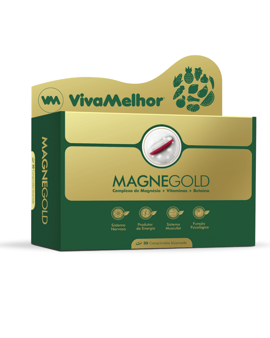 MAGNEGOLD – Complejo de Magnesio + Vitaminas + Betaína